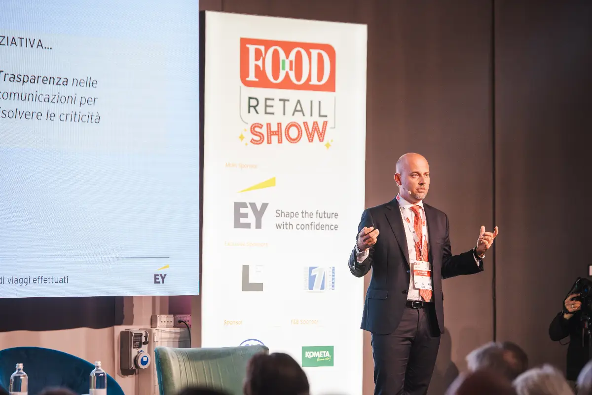 Riccardo Passerini, partner Consumer product & retail consulting Leader di EY Italia al Food retail show 2025