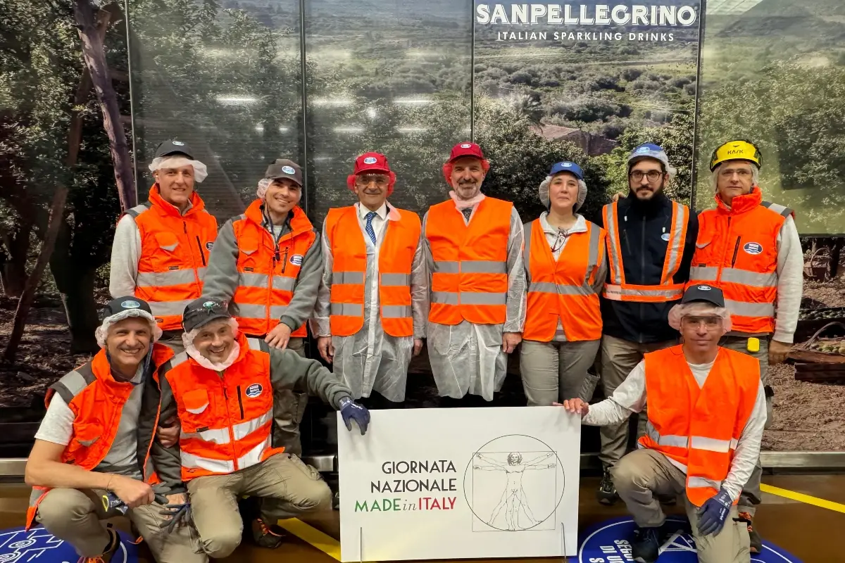 Visita sottosegretario Mimit Massimo Bitonci in visita allo stabilimento produttivo Sanpellegrino di San Giorgio in Bosco