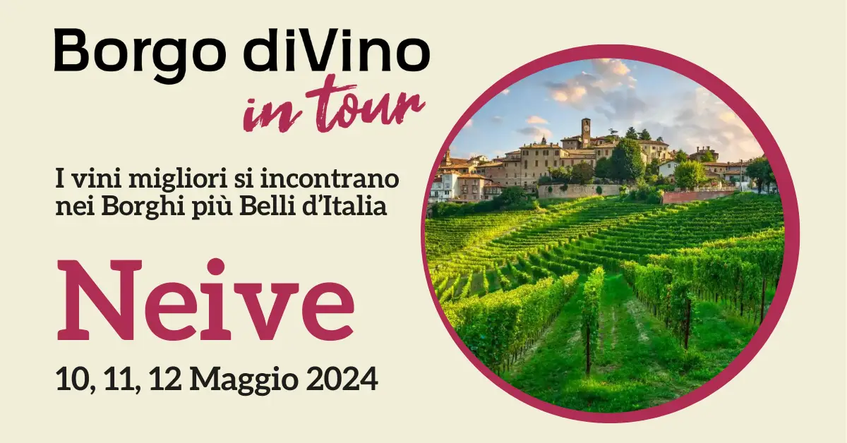 Borgo diVino a Neive (Cuneo) il, 10, 11 e 12 maggio 2024