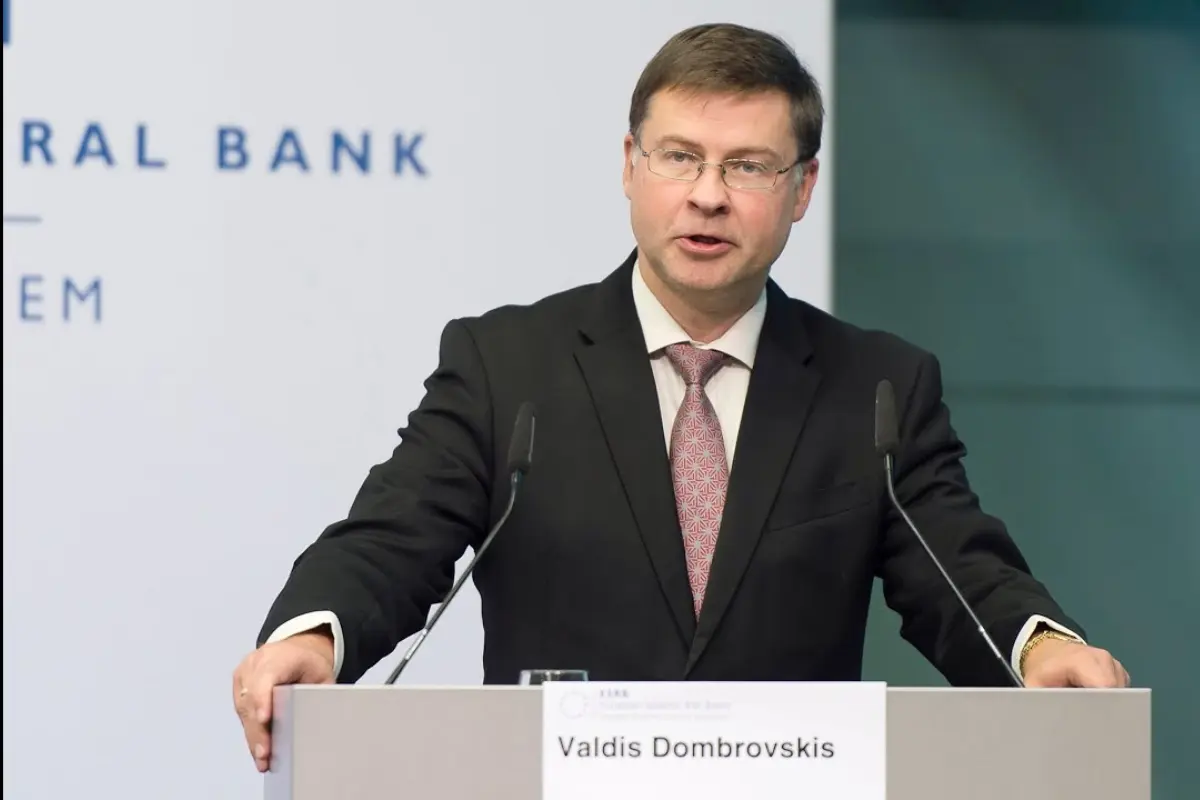 Valdis Dombrovskis, vicepresidente della Commissione Europea e commissario europeo al Commercio.