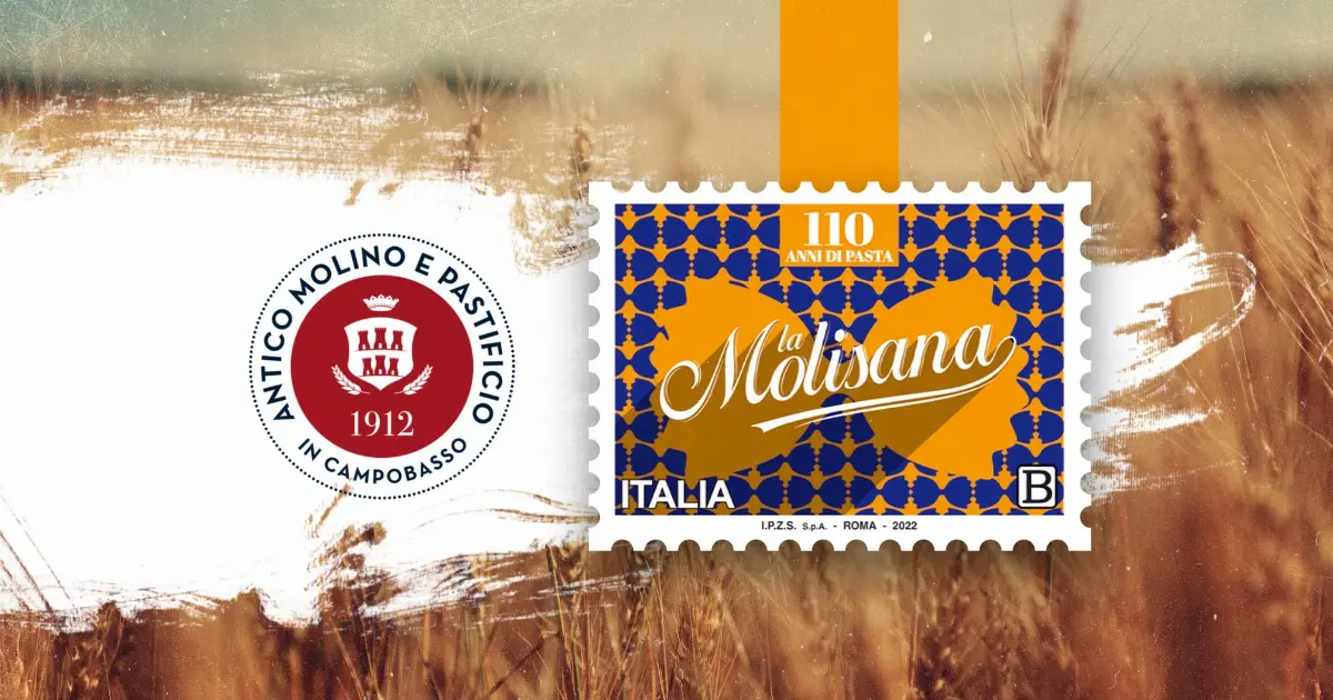 Emessa dal Mise il 25 ottobre 2022 la nuova serie di francobolli che celebra 110 anni de La Molisana, Antico Molino e Pastificio