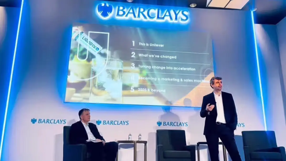 Fernando Fernandez, ceo di Unilever,alla Barclays Consumer Staples Conference 2025