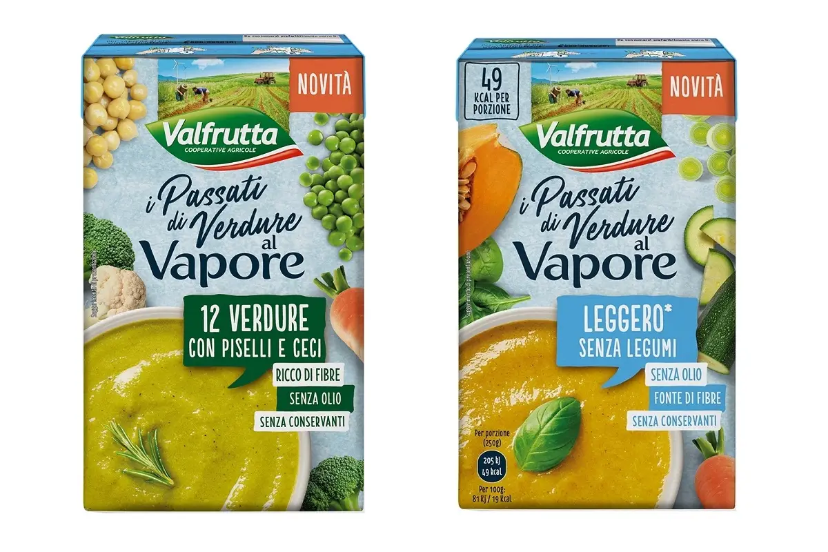 Passato di verdura al Vapore 12 verdure con piselli e ceci in tetrapack - Passato di verdura al Vapore Leggero senza legumi in tetrapack