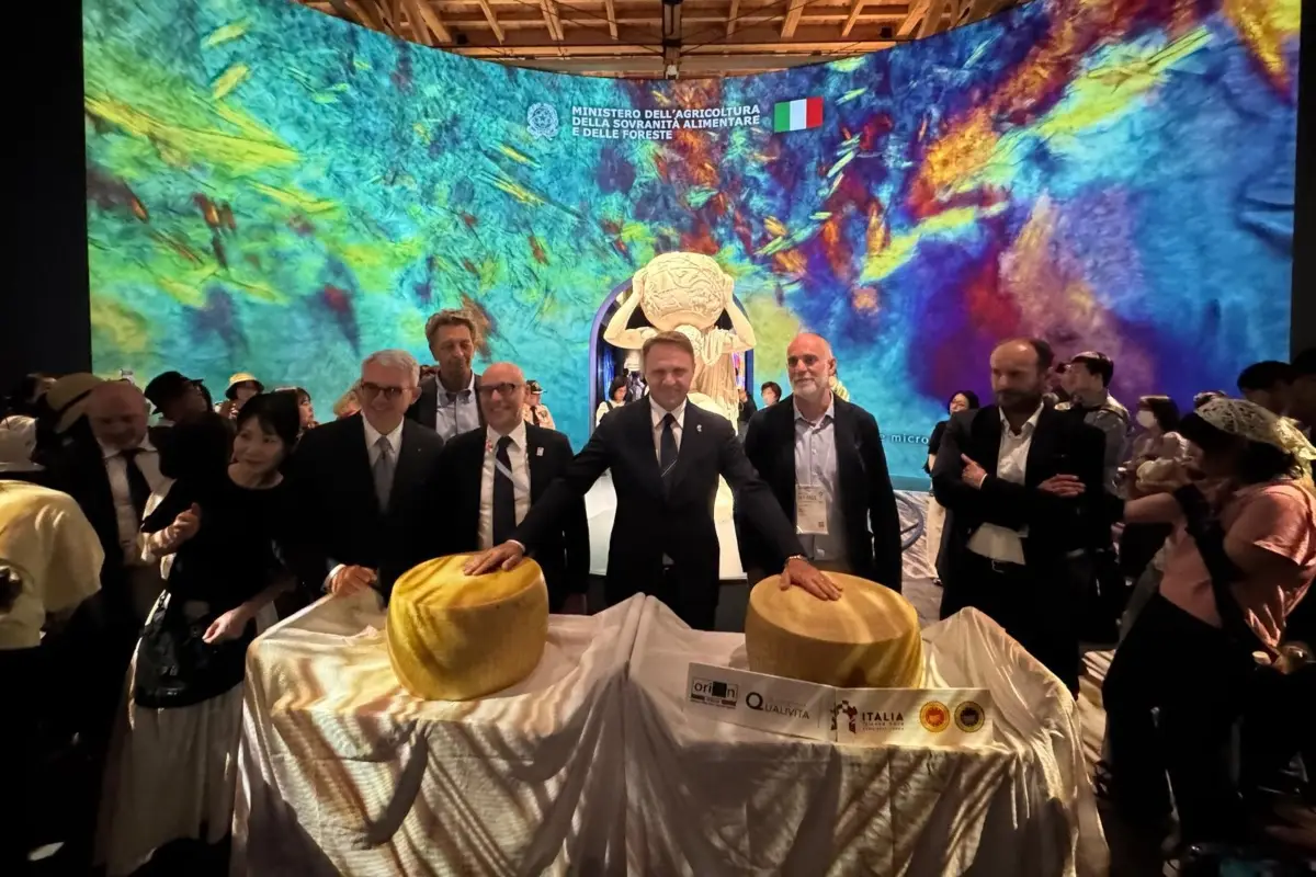 Il ministro dell'Agricoltura, della Sovranità Alimentare e delle Foreste, Francesco Lollobrigida interviene al convegno “Indicazioni Geografiche: un ponte tra Italia e Giappone” (Expo Osaka 2025)