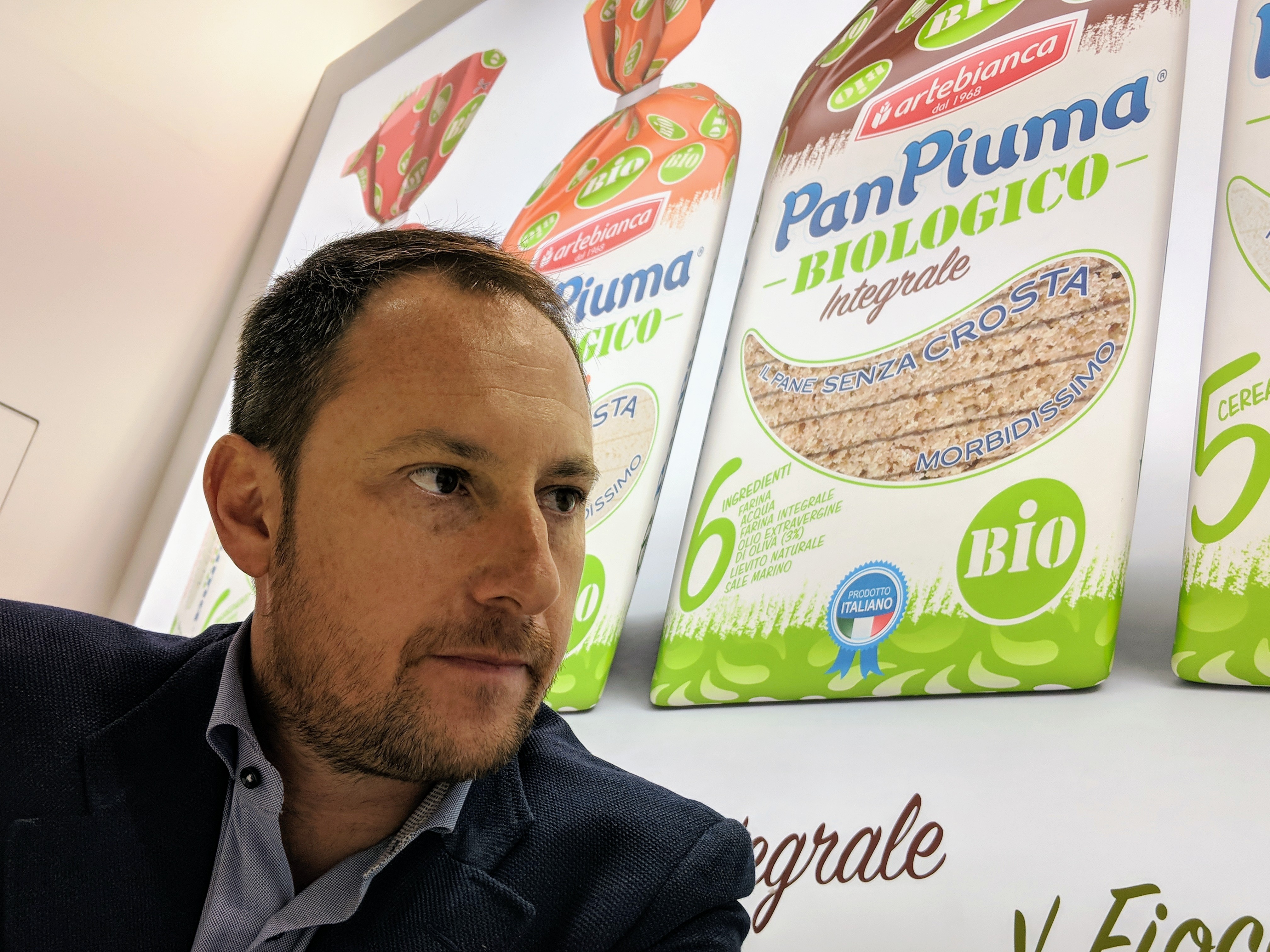 Massimiliano Anzanello, amministratore delegato Arte Bianca Srl, in occasione della fiera Cibus 2018