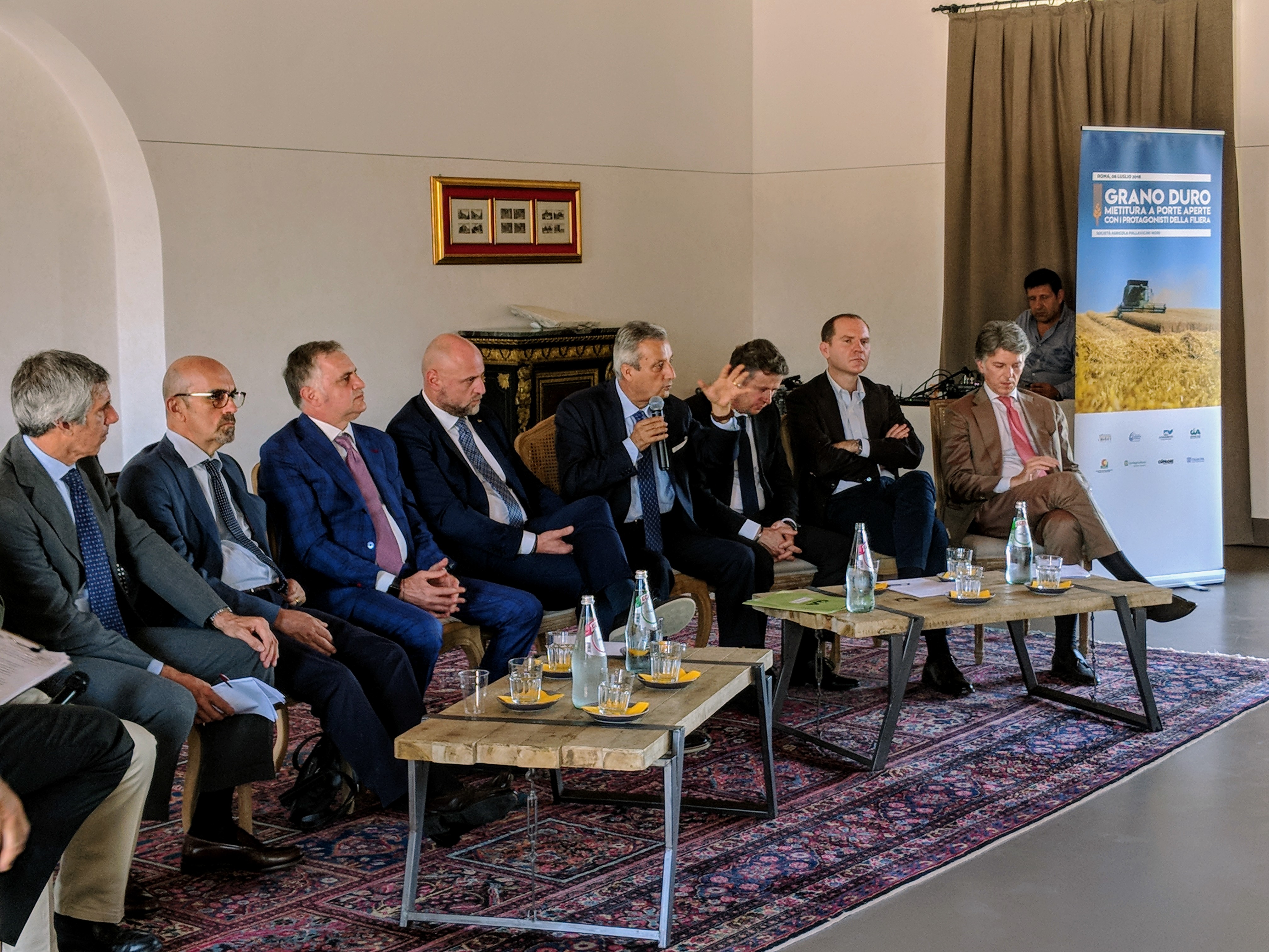 Conferenza "Grano duro: mietitura a porte aperte con i protagonisti della filiera" tenutasi a Roma in data 6 luglio 2018