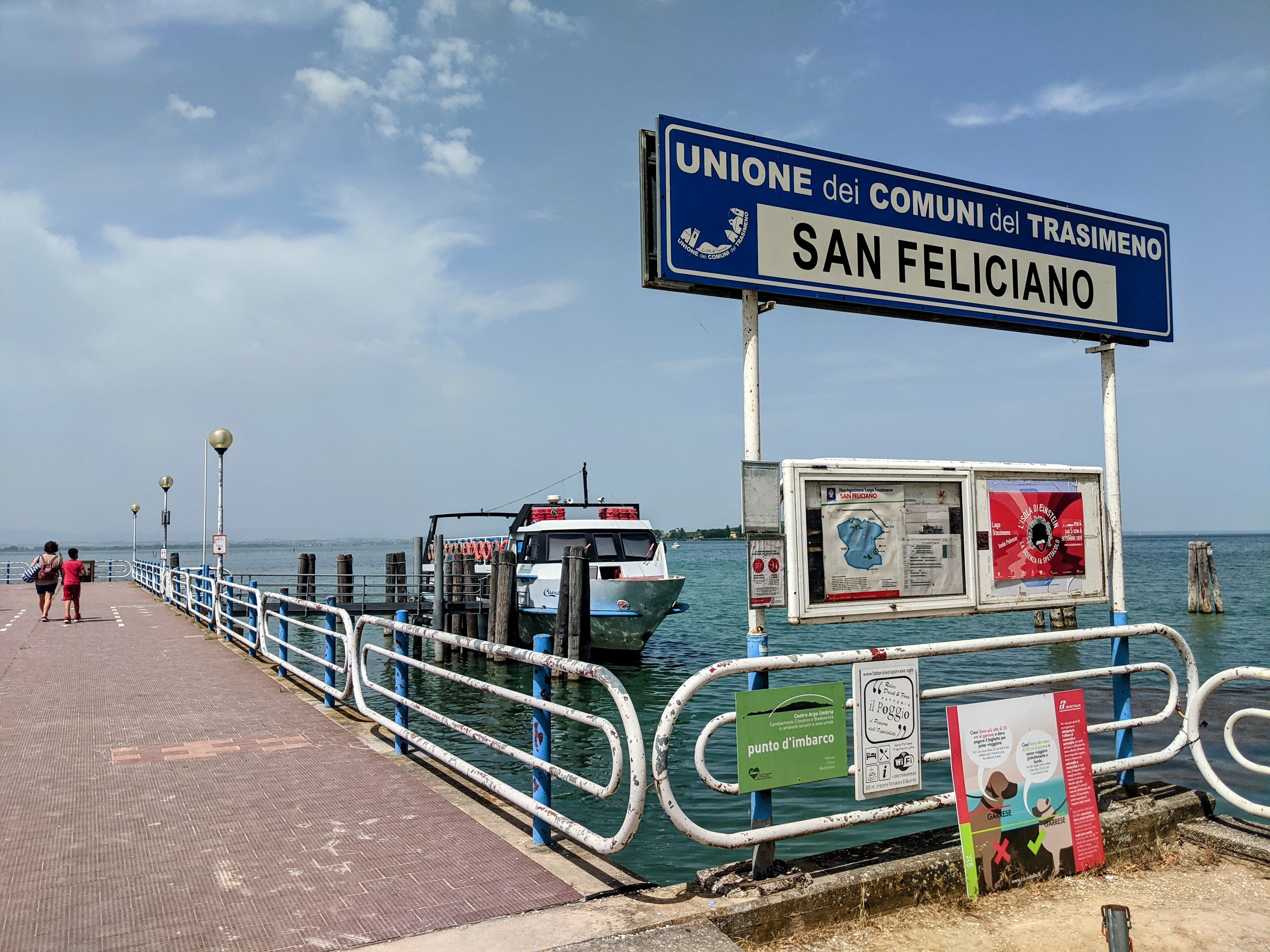 Zona portuale di San Feliciano presso il lago Trasimeno