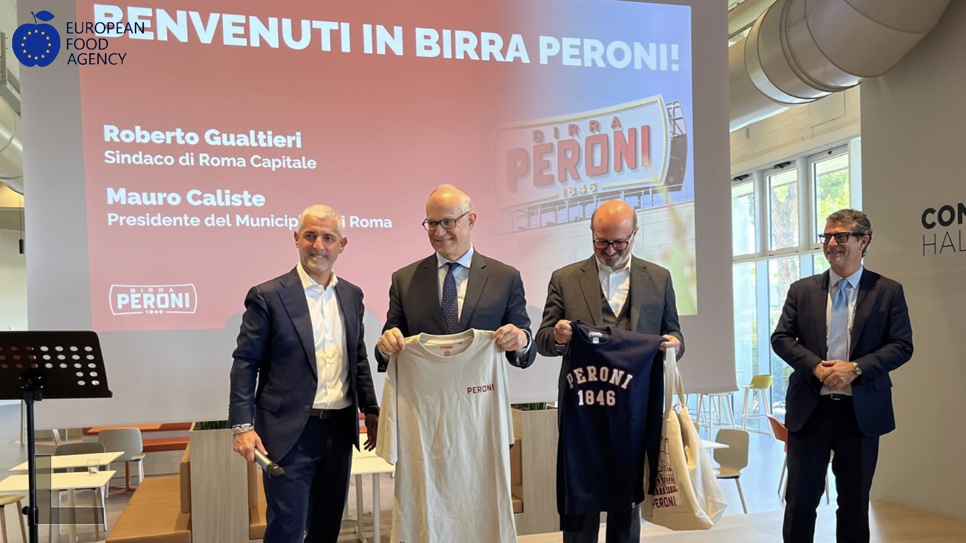 Visita allo stabilimento Peroni del Sindaco di Roma, in occasione dei 180 anni dell'azienda
