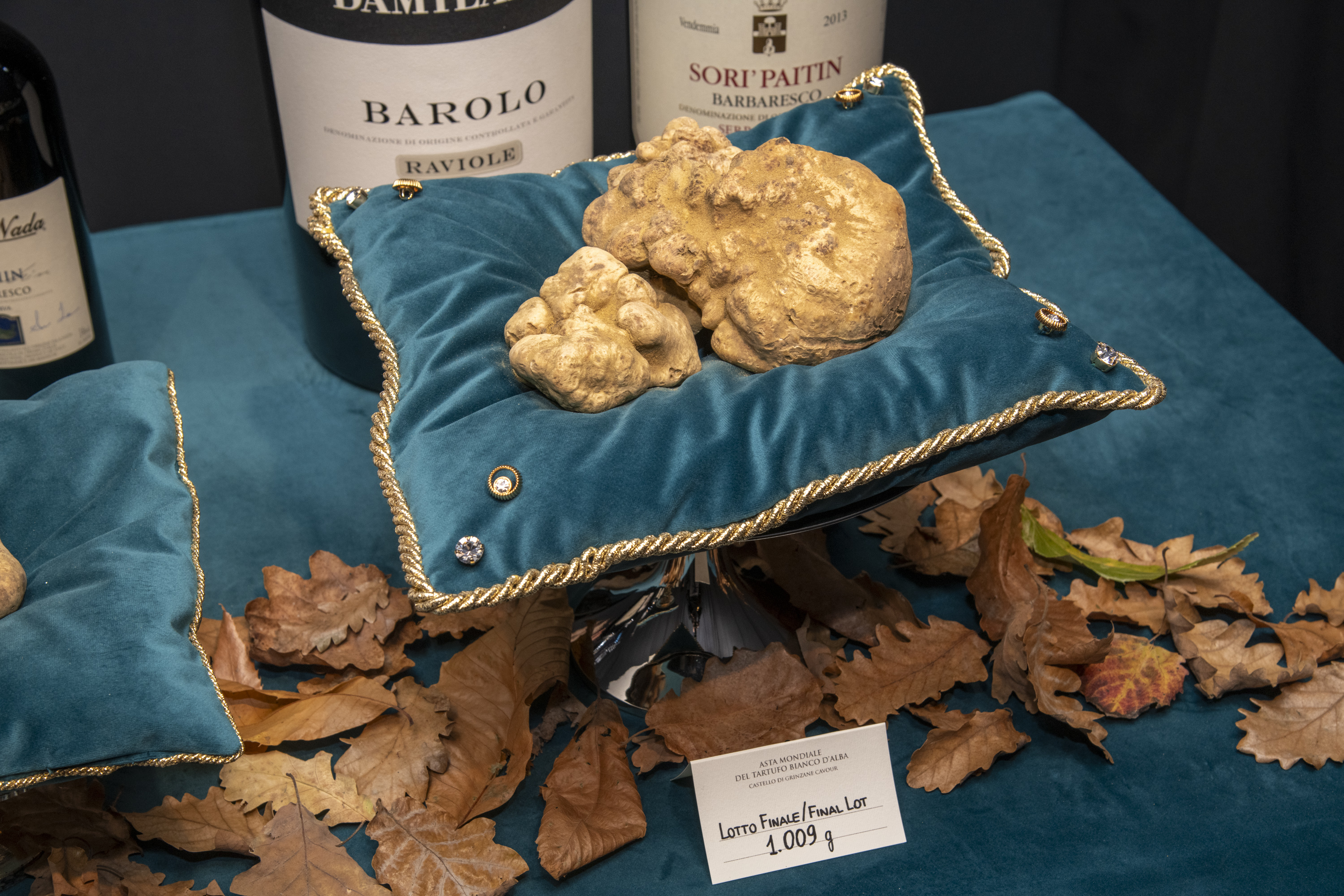 All'Asta al Castello Grinzane Cavour aggiudicata per 110 mila euro a Hong Kong una trifola tripla da 1.009 grammi