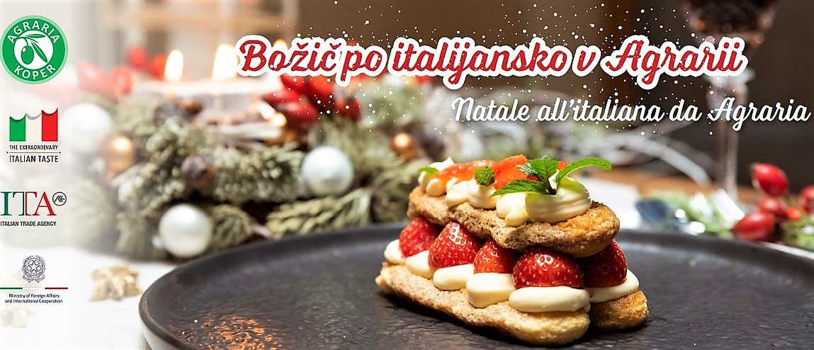 Campagna natalizia a favore dell'Authentic Italian Food sugli scaffali del Gdo sloveno Agraria Koper