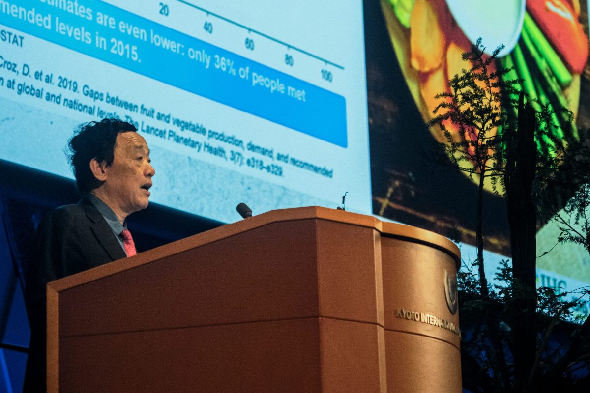 Il direttore generale della Fao, QU Dongyu, tiene una conferenza durante il 32° Congresso Internazionale di Orticoltura (Ihc 2026) presso il Centro Congressi Internazionale di Kyoto.