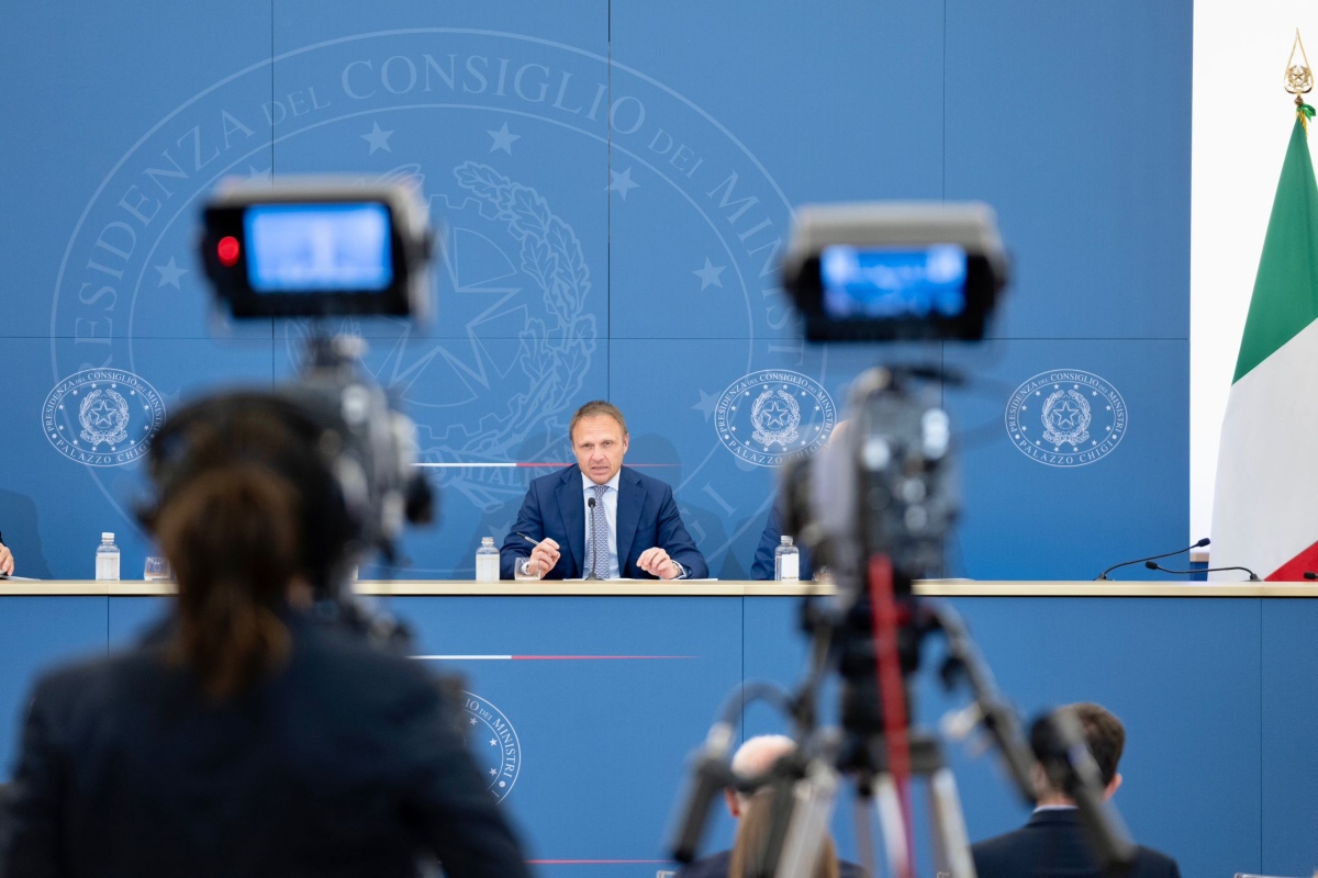 Conferenza stampa del ministro dell'Agricoltura, della Sovranità Alimentare e delle Foreste, Francesco Lollobrigida