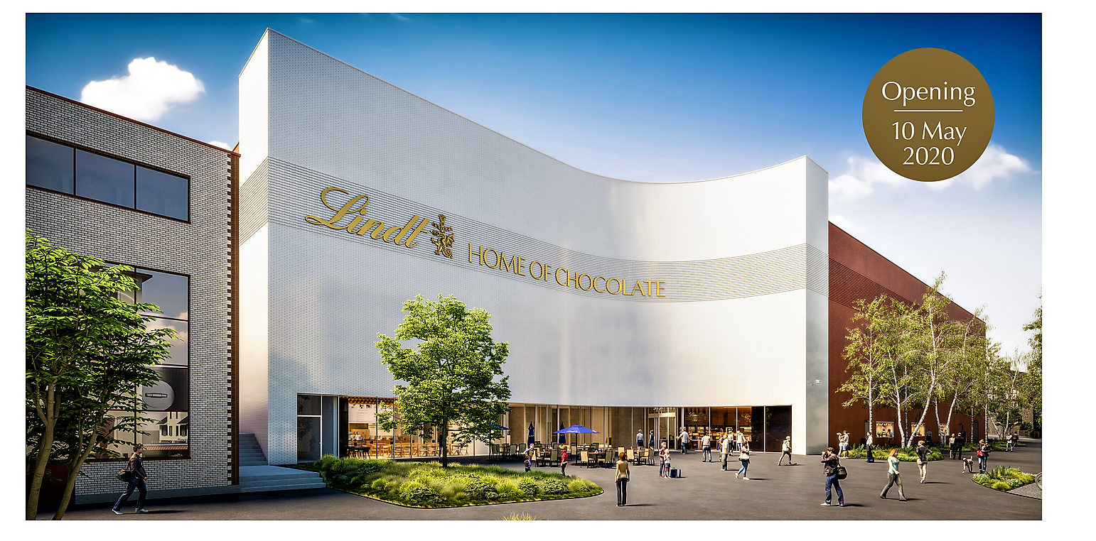 La Lindt Home of Chocolate che verrà inaugurata e aperta al pubblico il 10 maggio 2020, presso l’Headquarter del Gruppo Lindt & Sprüngli, a Kilchberg (Svizzera), in occasione del suo 175° anniversario