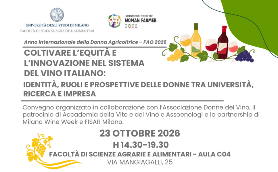 Convegno “Coltivare l’equità e l’innovazione nel sistema del vino italiano: identità, ruoli e prospettive delle donne tra Università, ricerca e impresa”