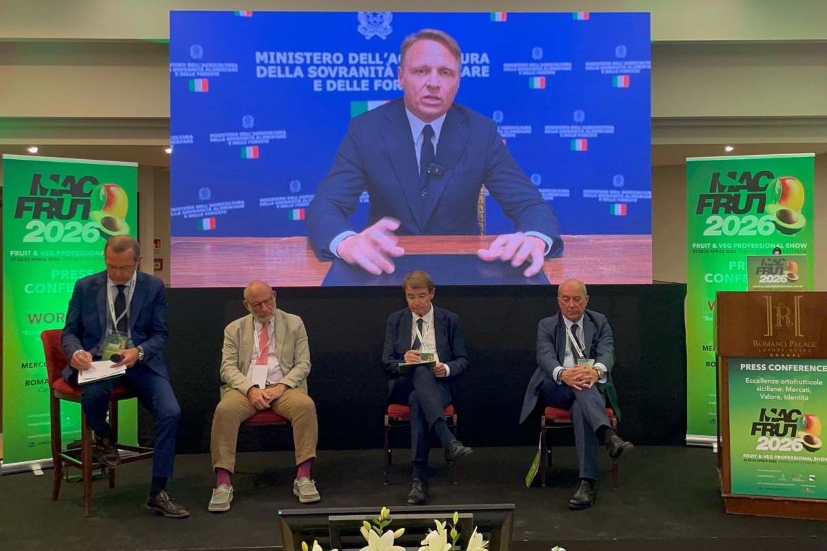 Ministro Lollobrigida invia videomessaggio alla presentazione di Macfrut 2026 (Catania, 17 settembre 2025)