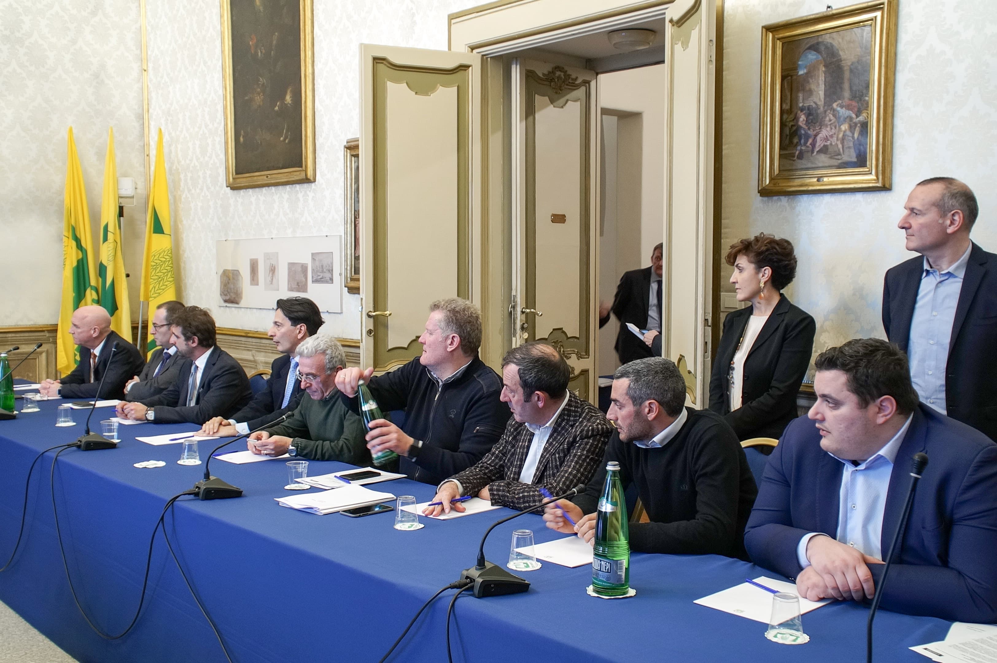 Firma dell'intesa post-Brexit Italia-Regno Unito per una filiera del pomodoro etica e sostenibile, avvenuta il 12 febbraio 2019 presso la sede nazionale Coldiretti a Roma