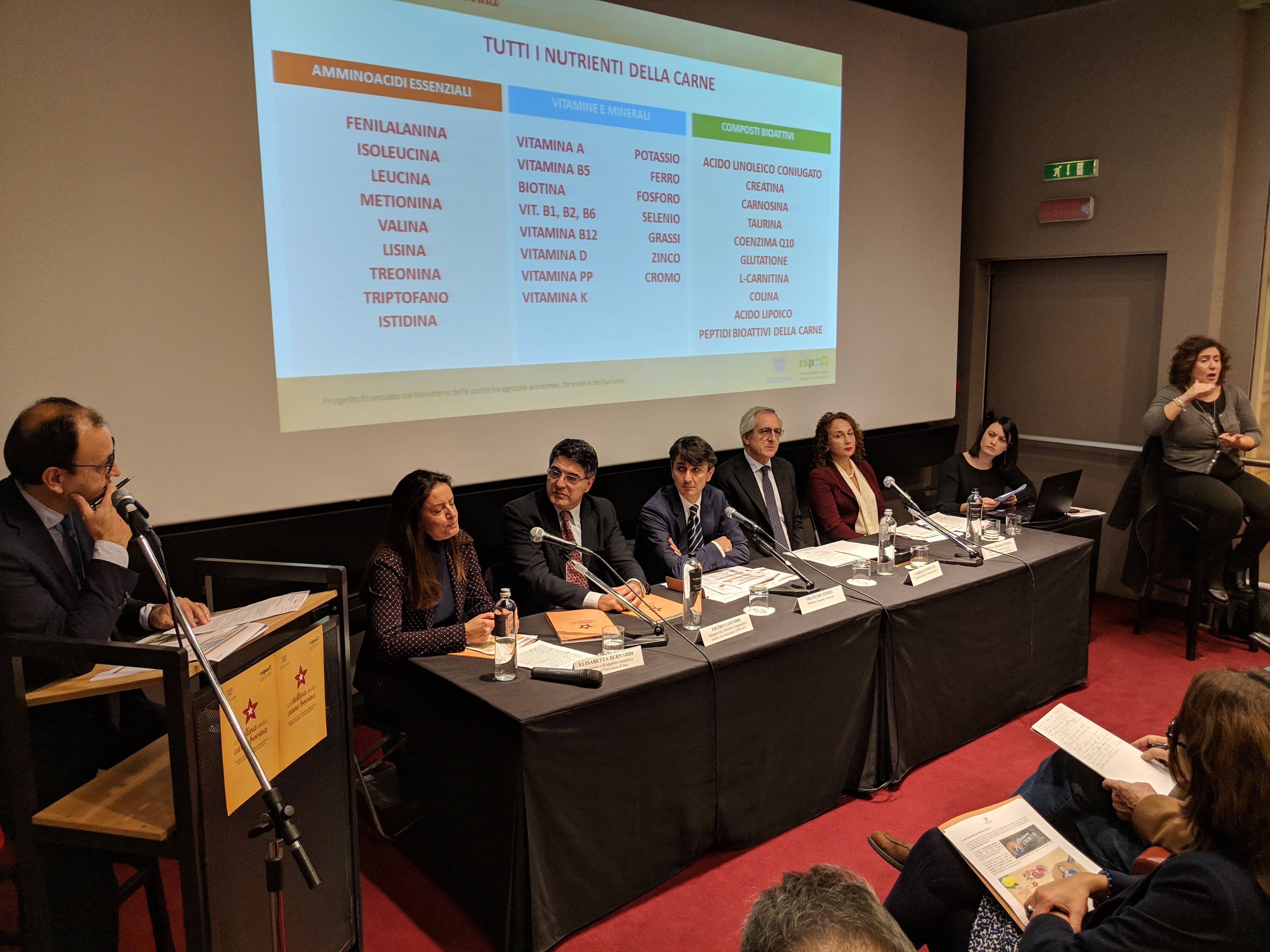 Conferenza stampa Assocarni "Campagna per la promozione del consumo consapevole della carne bovina italiana" del 16 novembre 2018