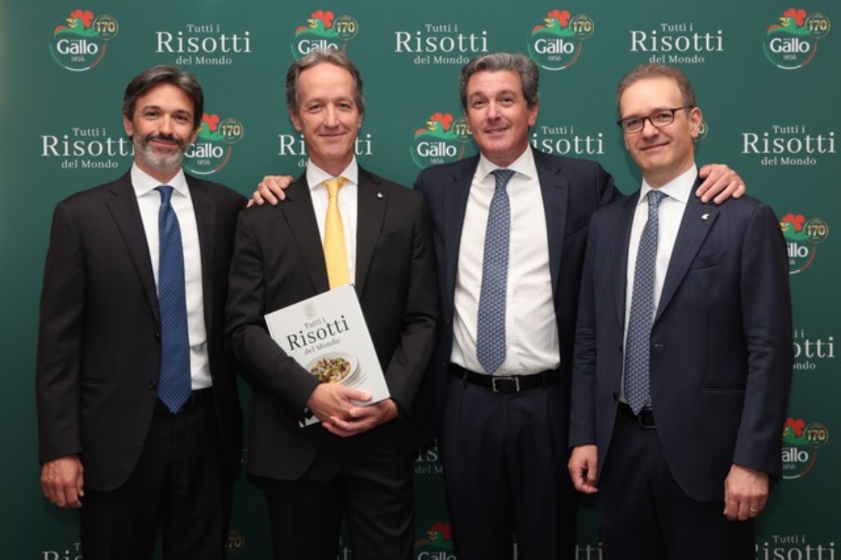 Presentazione 12° edizione "Guida Gallo" (Milano, 12 maggio 2026). Da sinistra: Eugenio, Emanuele, Carlo e Riccardo Preve