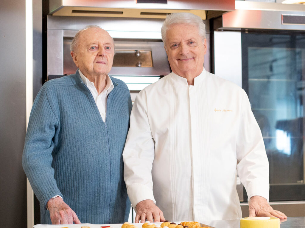 Marco Brunelli (a sinistra) e Iginio Massari (a destra) creatori del marchio di dolci BuoniMaestri