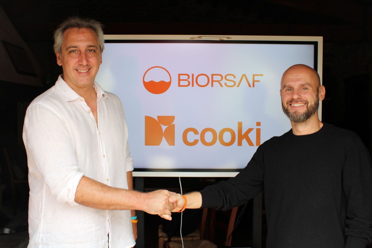 Marco Papalini, amministratore delegato di Biorsaf, e Giuseppe Grammatico, fondatore di Cooki