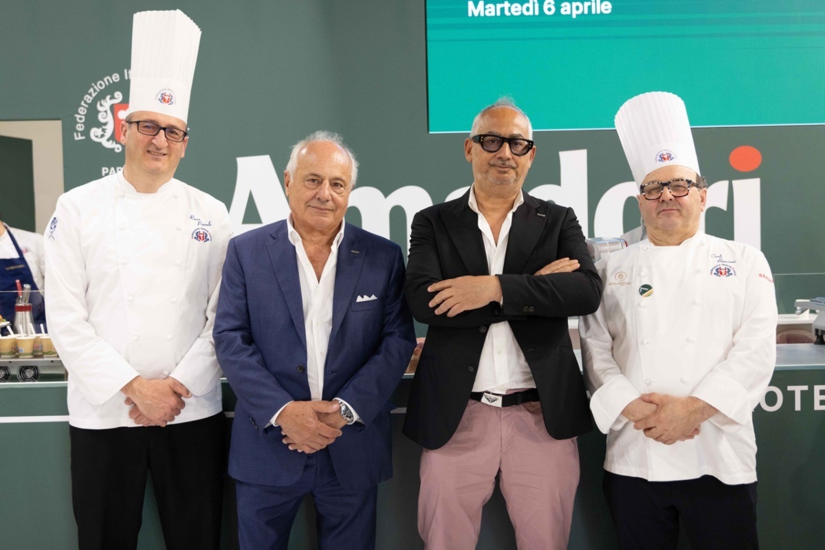 Rocco Pozzulo, Flavio Amadori, Denis Amadori, Carlo Bresciani a Tuttofood 2025