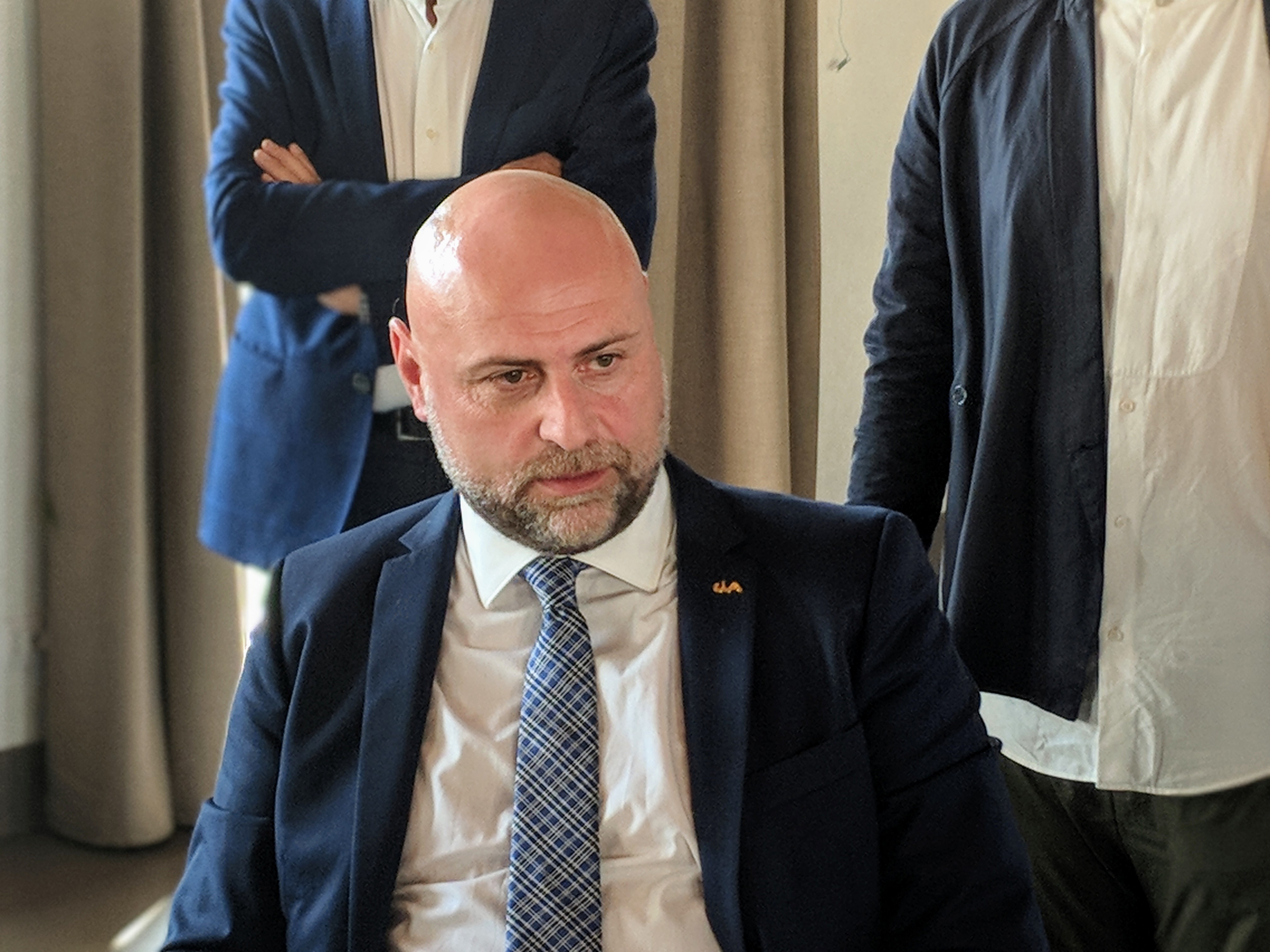 Gianmichele Passarini, della Giunta nazionale di Cia-Agricoltori Italiani, in occasione della Conferenza "Grano duro: mietitura a porte aperte con i protagonisti della filiera" tenutasi a Roma in data 6 luglio 2018