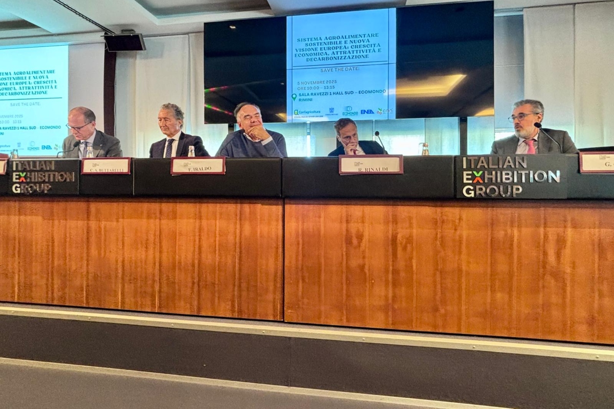 Convegno su “Sistema agroalimentare sostenibile e nuova visione europea: crescita economica, attrattività e decarbonizzazione” (Ecomondo, Riminifiera, 5 novembre 2025)