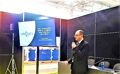 Ruggero Moretti, presidente del Comitato Uova di Unaitalia interviene al convegno “Uova e ovoprodotti: i trend del mercato e le nuove sfide della tracciabilità" che si è tenuto in Fieragricola a Verona, all’interno del programma di iniziative di Unaitalia per la valorizzazione della filiera avicola italiana, 31 gennaio 2020