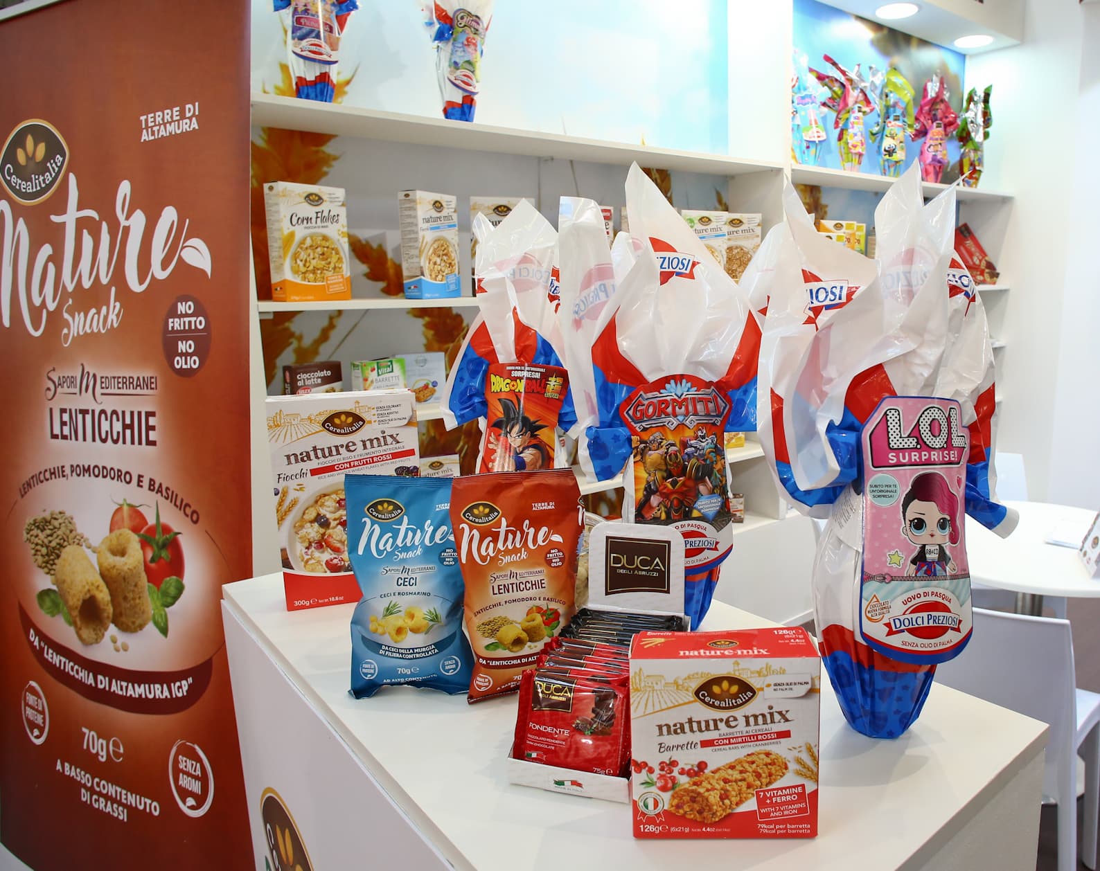Alcuni prodotti Cerealitalia esposti al Marca 2019