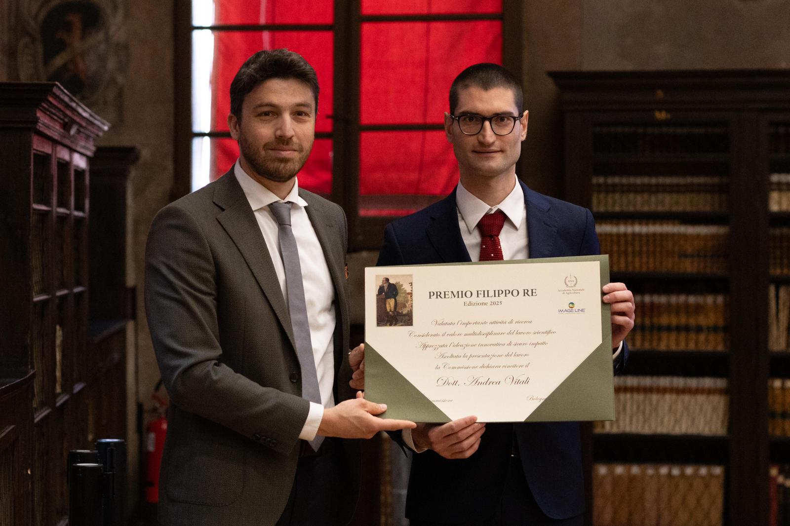 Andrea Vitali, Phd Università di Torino, vincitore della settima edizione “Premio Filippo Re”