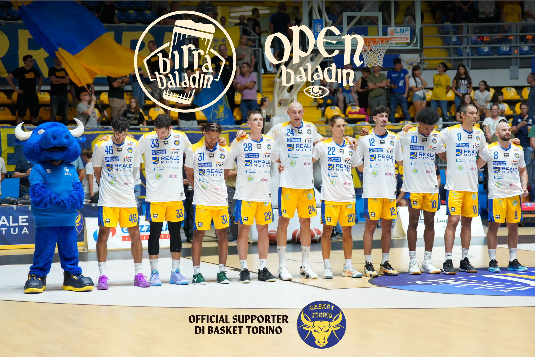 Baladin e Open Baladin Torino Official Supporter di Reale Mutua Basket Torino per la stagione 2025-2026