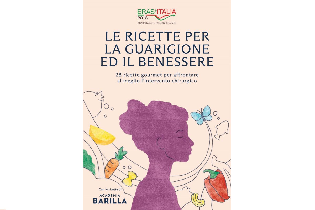 Copertina "Le ricette per la guarigione ed il benessere", il libro di Barilla con Eras rivolto ai pazienti chirurgici