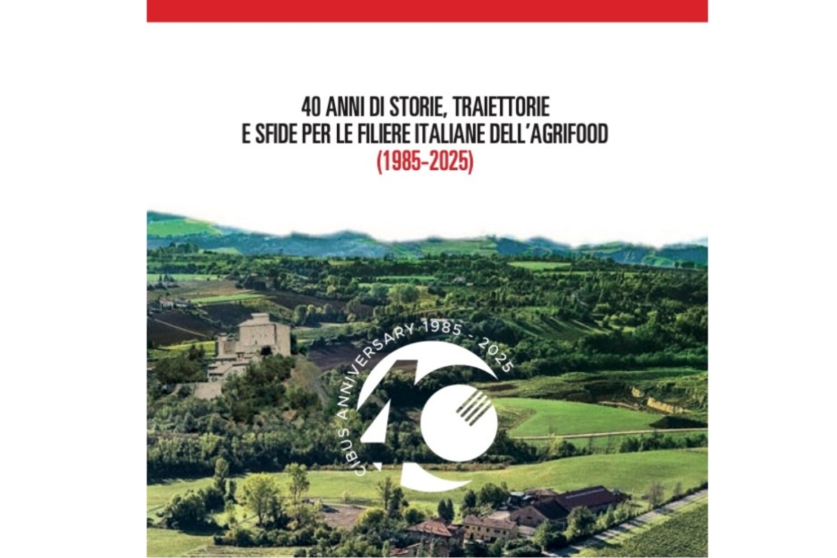 Copertina “Cibus40: 40 anni di storie, traiettorie e sfide per le filiere italiane dell’agrifood (1985-2025)”