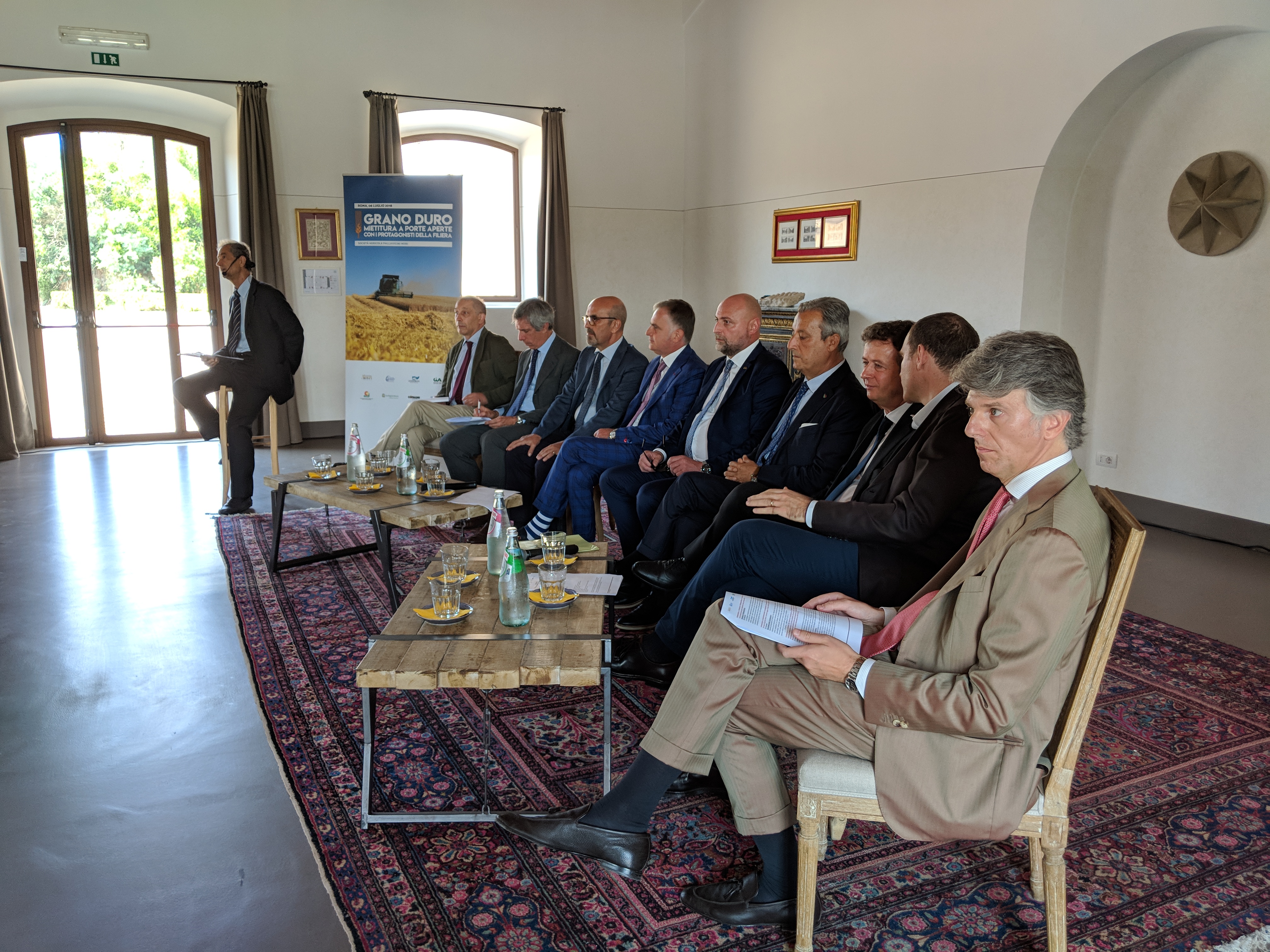 Conferenza "Grano duro: mietitura a porte aperte con i protagonisti della filiera" tenutasi a Roma in data 6 luglio 2018