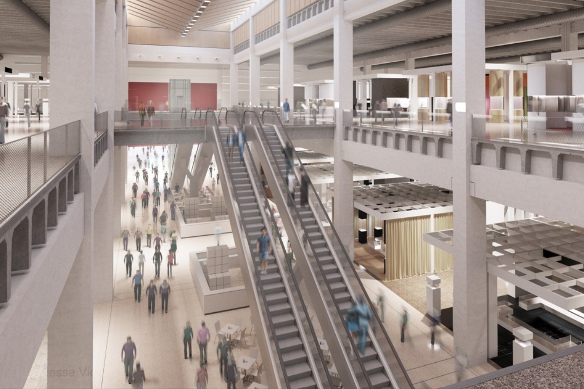 Render grafico del padiglione 2 alla Fiera di Vicenza