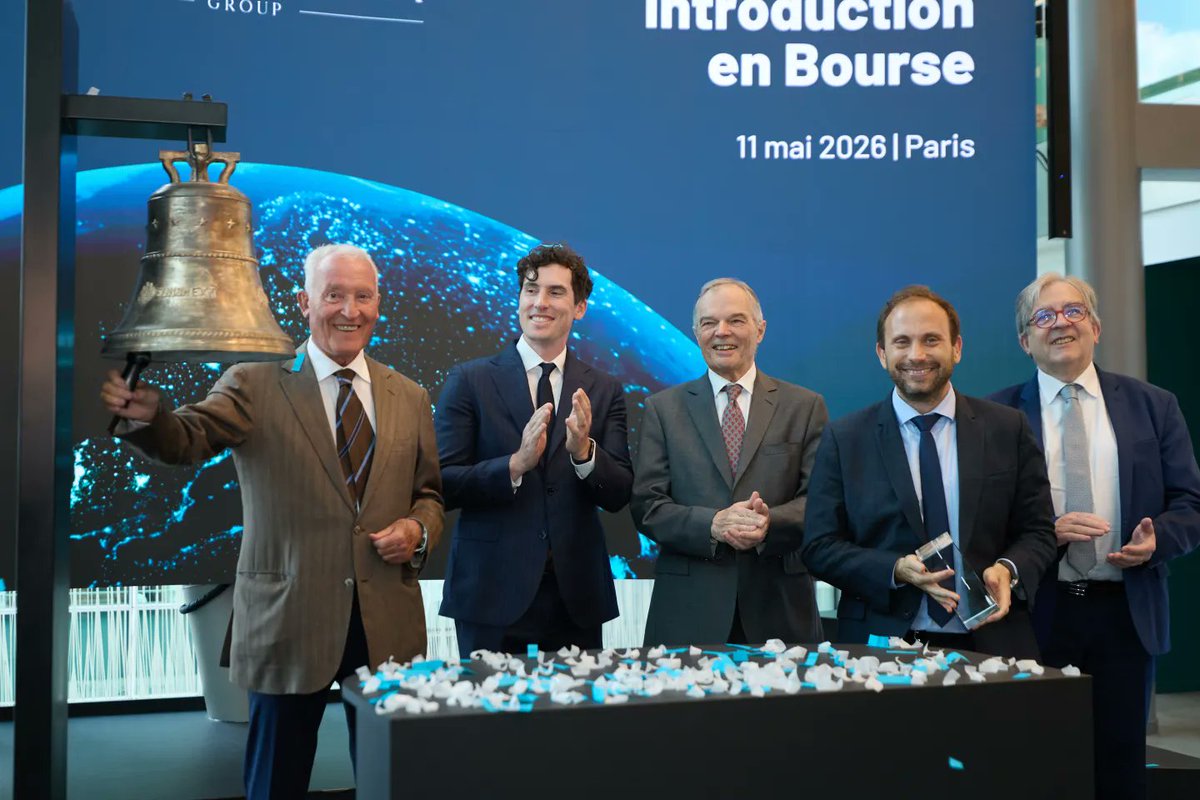 Preatoni group al debutto all'Euronext Growth Paris. Il primo a destra é il patron Ernesto Preatoni