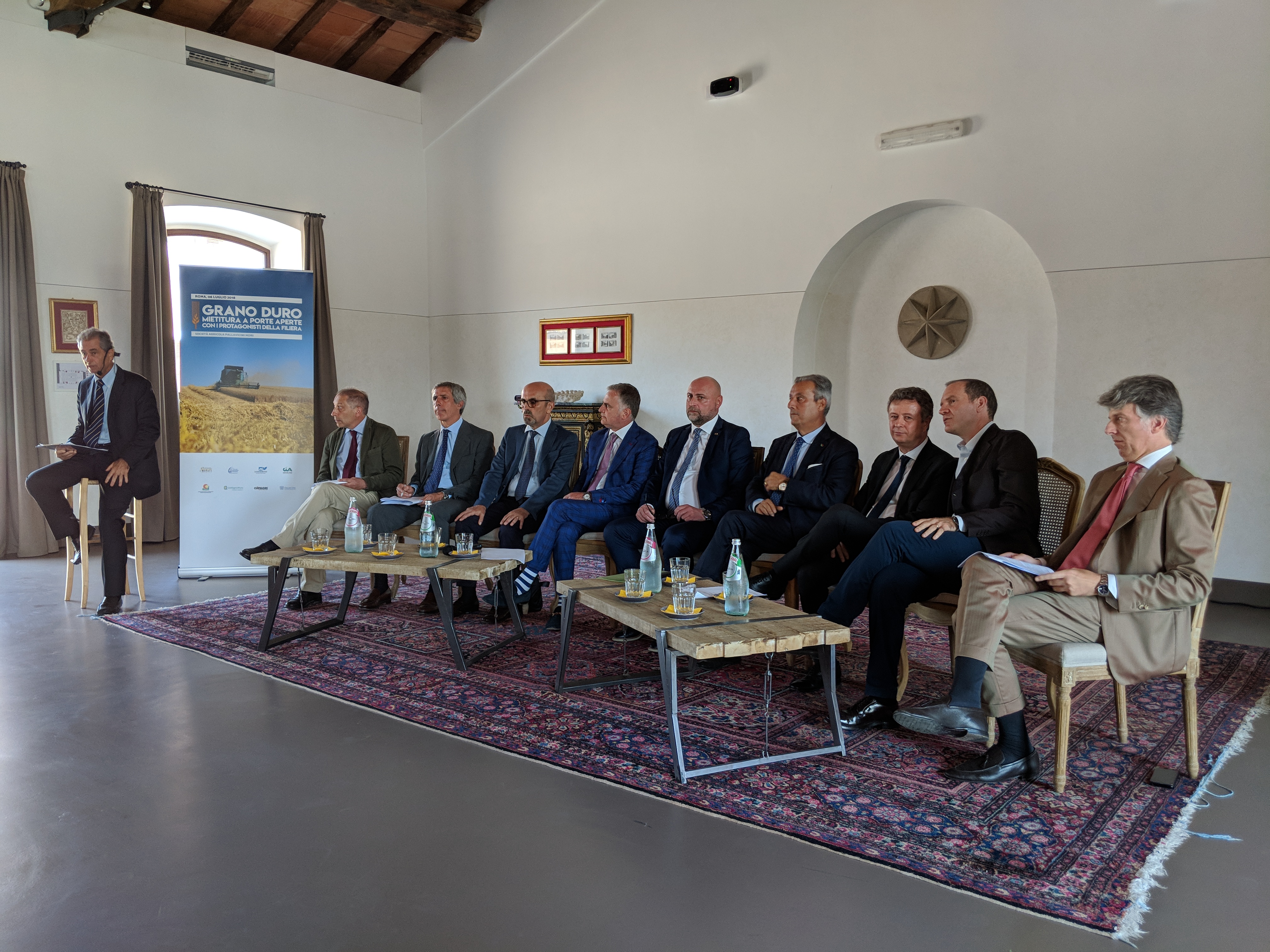 Conferenza "Grano duro: mietitura a porte aperte con i protagonisti della filiera" tenutasi a Roma in data 6 luglio 2018