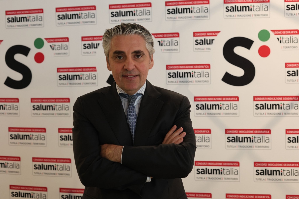Lorenzo Beretta, presidente di Assica all'assemblea di Salumitalia (Dallara Academy, 28 maggio 2025)