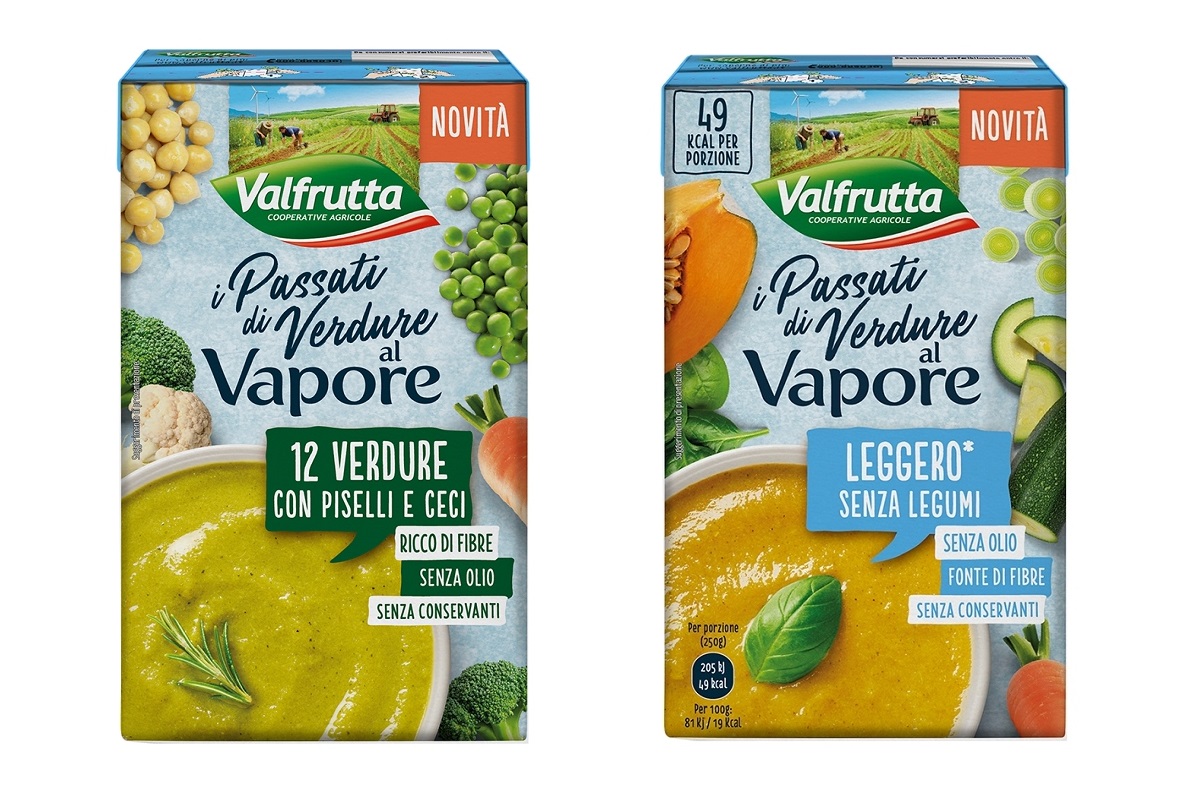 Passato di verdura al Vapore 12 verdure con piselli e ceci in tetrapack - Passato di verdura al Vapore Leggero senza legumi in tetrapack