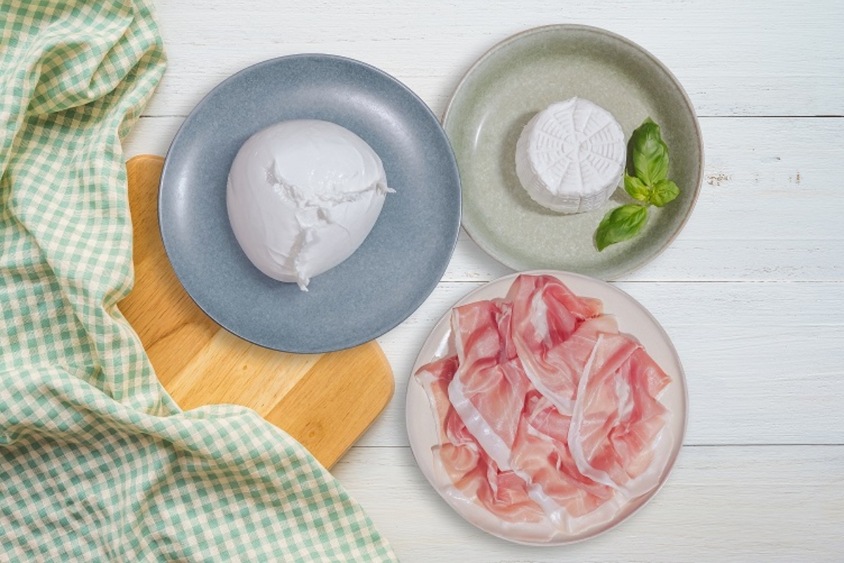 Trittico Mozzarella di Bufala Campana, Ricotta di Bufala Campana, Prosciutto San Daniele