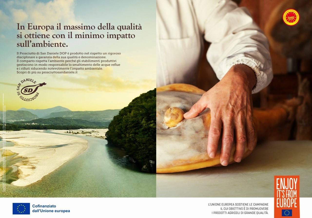Consorzio prosciutto San Daniele lancia con l'Ue nuova campagna di comunicazione volta a tutelare ambiente e sostenibilità