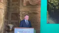 Il ministro dell'Agricoltura, Francesco Lollobrigida, interviene all'Assemblea di Unaitalia (Roma, 29 ottobre 2025)