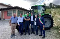 Ministro Lollobrigida Alba con presidente Federacma Borio, sindaco, dirigente scolastica
