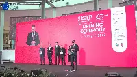 Maurizio Ermeti, presidente di Italian Exhibition Group (Ieg), durante l'inaugurazione di Sigep 2026