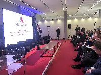 Il ministro del Mipaaft Centinaio parla alla tavola rotonda "Turismo, cultura, agroalimentare: il valore dei territori e dei siti Unesco" il 26 ottobre 2018