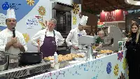 Ernst Knam durante uno showcooking allo stand Brazzale (Sigep 2026)